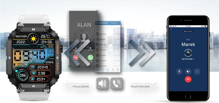 Image du produit Gravity SMARTWATCH MĘSKI GT6-8 - WYKONYWANIE POŁĄCZEŃ, MONITEUR SNU (sg020h) (42 mm)