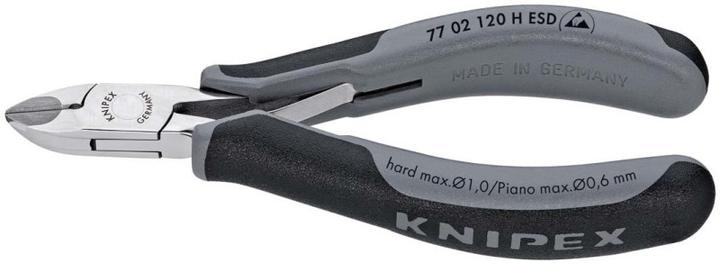 Produktbild Knipex Elektronik-Seitenschneider mit eingesetzter Hartmetallschneide ESD (120 mm)