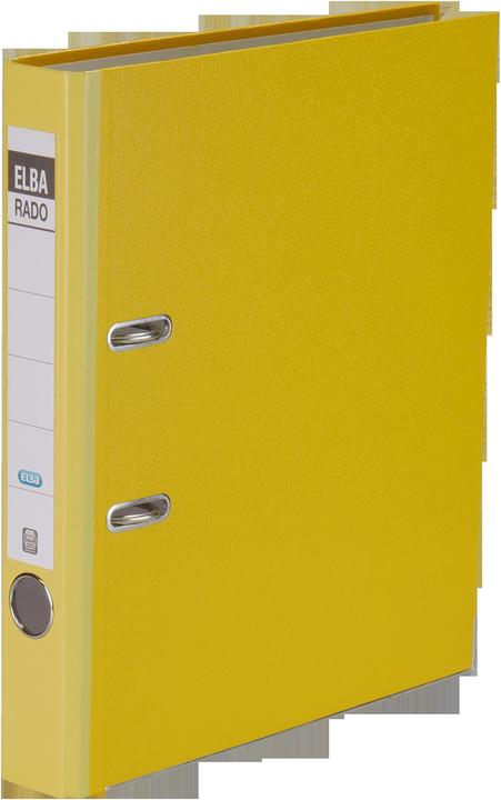 Actual product image Elba Folder rado brillant, spine width: 50 mm, yellow DIN A4, cover outside / inside refined with (A4, 50 mm, 1 Piece)