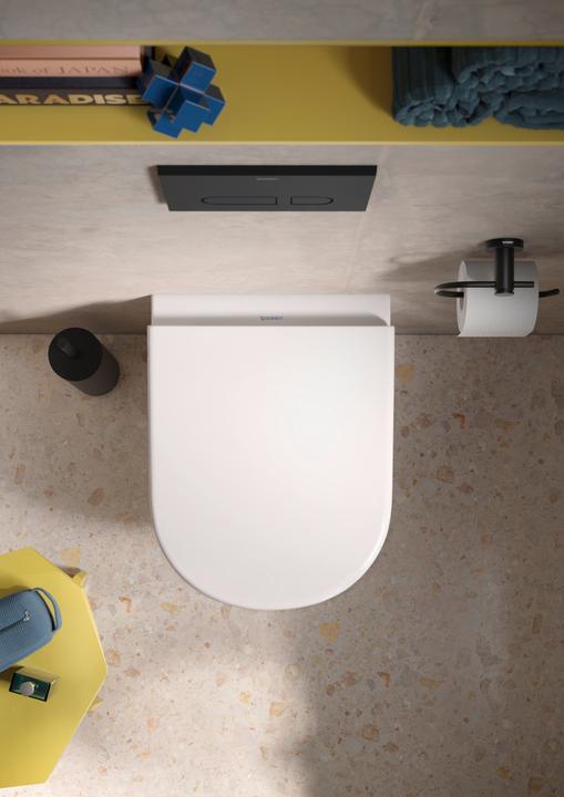Image du produit Duravit WC suspendu D-Code Compact, chasse d'eau basse, rimless, 370x480x360mm, blanc brillant