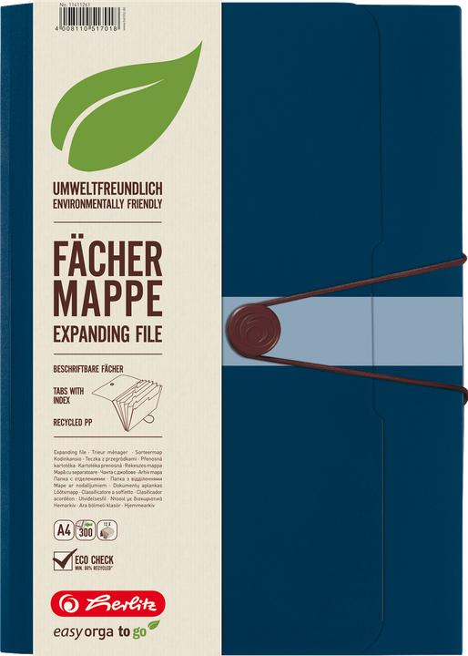 Image du produit Herlitz 11411261 Polypropylène (PP) bleu Couverture de dossier (A4, 1x)