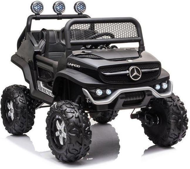 Lean Toys Children's electric SUV Mercedes Unimog S, black lacquered
