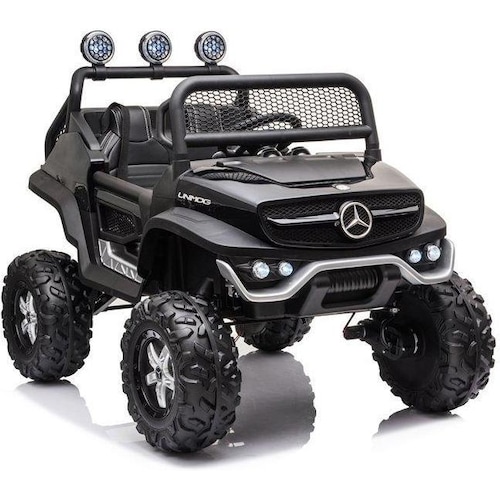 Lean Toys Children's electric SUV Mercedes Unimog S, black lacquered