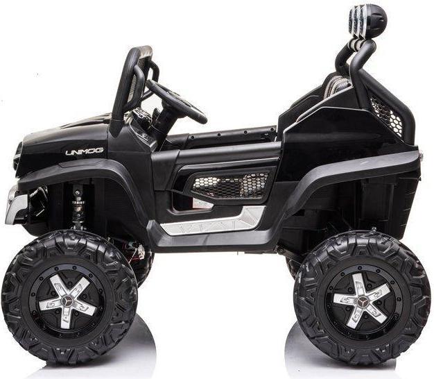 Actual product image Lean Toys Children's electric SUV Mercedes Unimog S, black lacquered