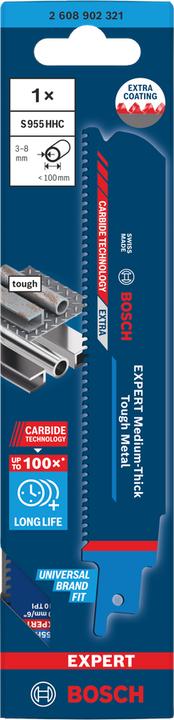 Actual product image Bosch Professional Zubehör EXPERT S955HHC Medium-Thick Tough Metal Säbelsägeblatt