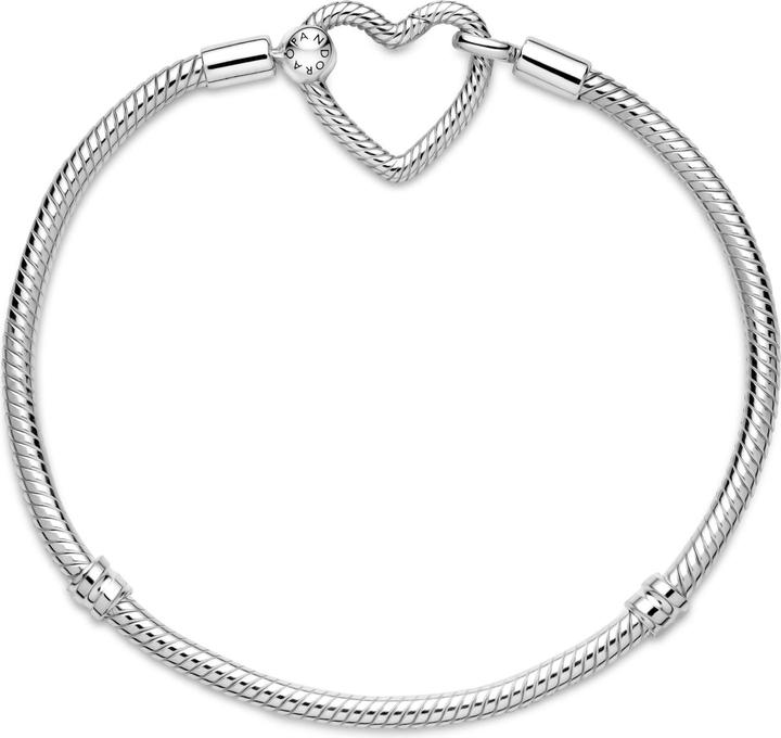 Immagine prodotto Pandora Bracciale a catena di serpente con chiusura a cuore Moments (20 cm, Argento 925)
