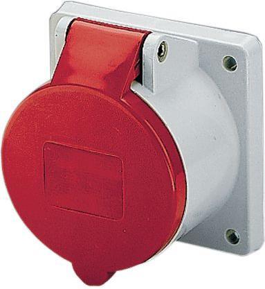 Actual product image Mennekes Red IP44 3PN+E flange panel skt,16A 400V
