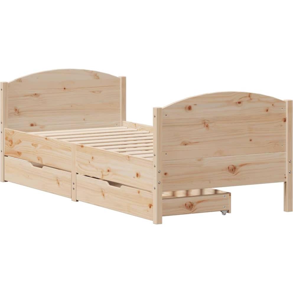 Thumbnail - VidaXL, Bett, Bett ohne Matratze Kiefer (90 x 190 cm)