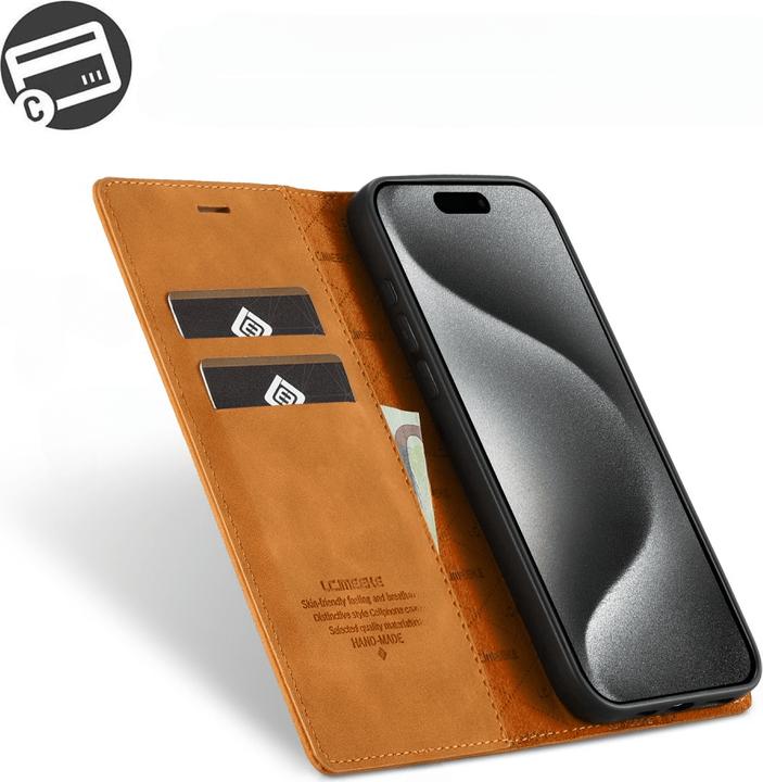 Produktbild LC.Imeeke iPhone 16 Pro Max - Flip Case Vintage (Apple iPhone 16 Pro Max)