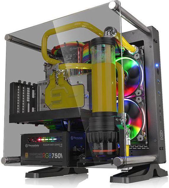 Produktbild Thermaltake Core P1 Tempered Glass mini ITX Panoramic Viewing Tt LCS Certified Wall Mount Gaming Computer Case C