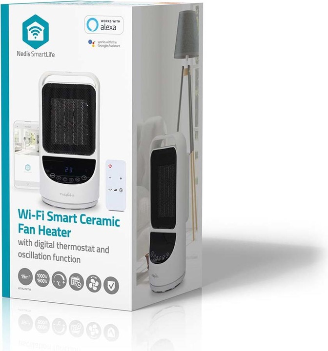 Immagine prodotto Nedis Termoventilatore PTC in ceramica SmartLife | Wi-Fi | 1500 W | 2 impostazioni di calore | (1500 W)