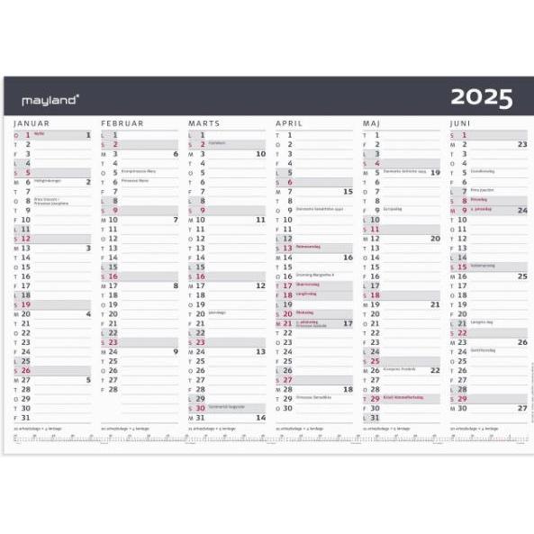 Mayland-Burde, Agenda, Kontorkalender Moderne A3 2025 (A3)
