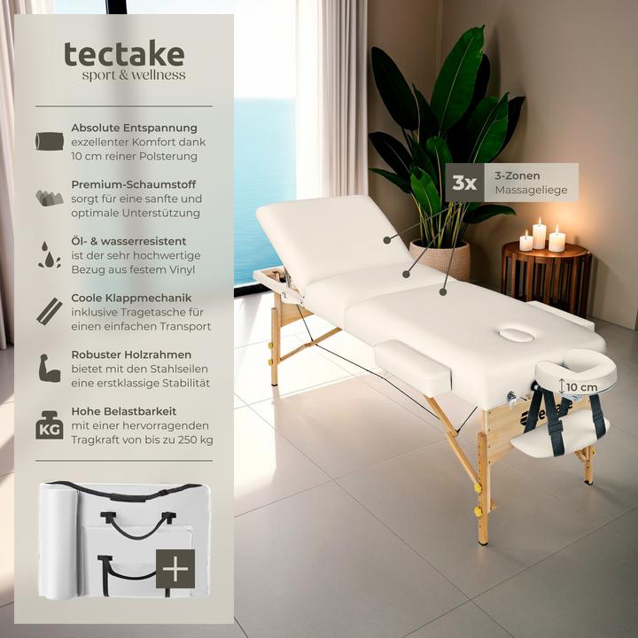 Image du produit tectake Table de massage 3 zones