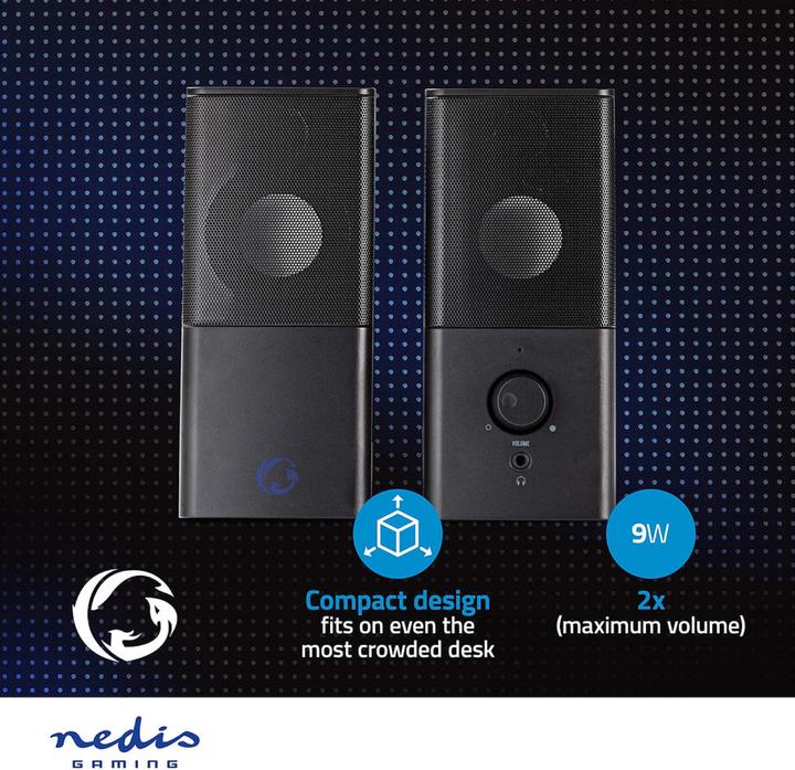 Actual product image Nedis Gaming Speaker GSPR10020BK