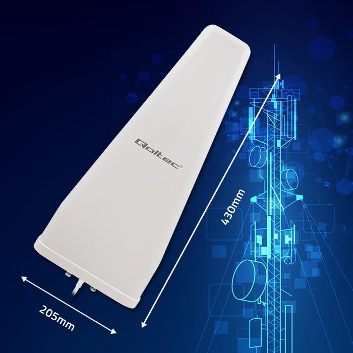 Image du produit Qoltec Antena 4G LTE DUAL | 14dBi | dookólna | zewnętrzna (4G)