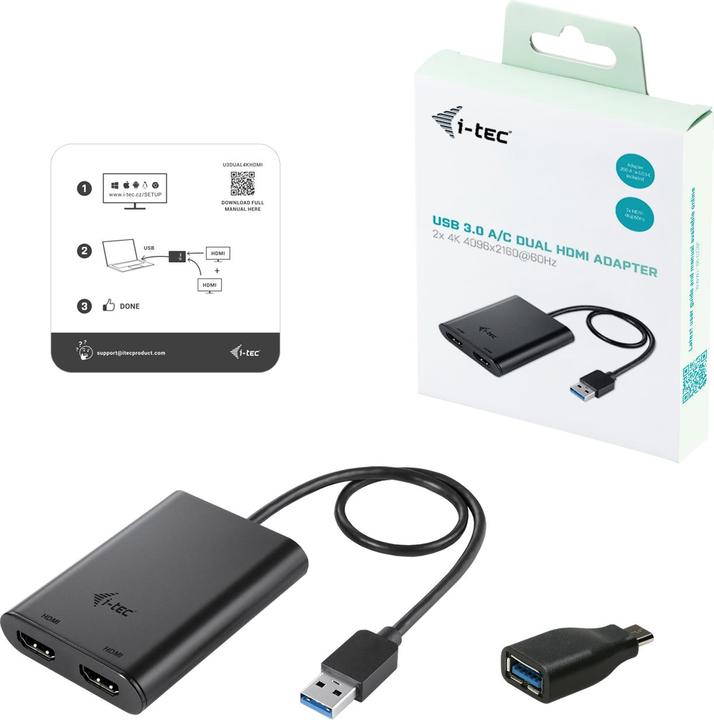 Produktbild i-tec USB zu HDMI (HDMI, 27 cm)