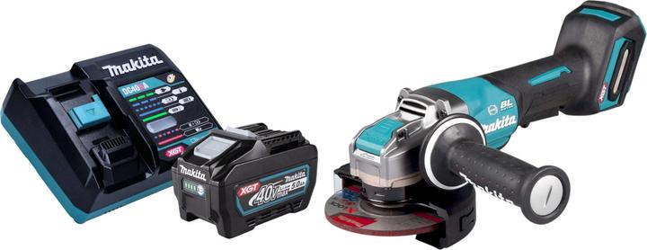 Immagine prodotto Makita GA 047 GT101 Akku Winkelschleifer 40 V max. 125 mm X-LOCK Brushless + 1x Akku 5,0 Ah + (125 mm)