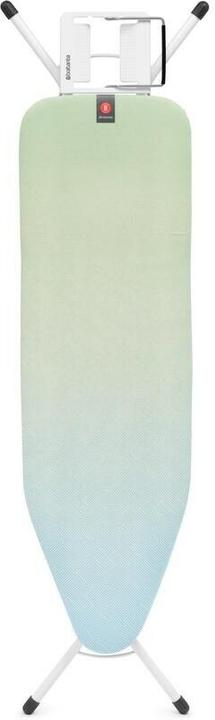Brabantia Strijkplank B - met Strijkijzerhouder - 124x38 cm - Soothing Sea (243349) (124 x 38 cm)