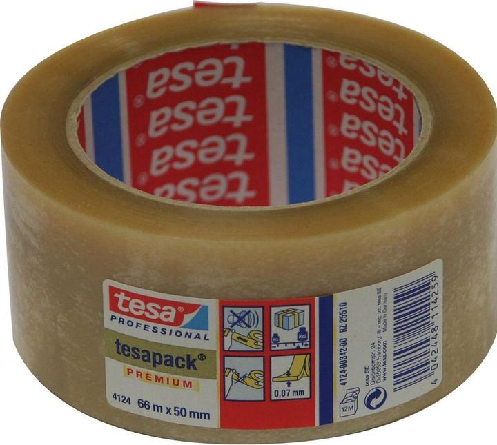 Actual product image tesa pack 4124 PVC - Premium packing tape for the secure sealing of heavy packages (manual or (50 mm)