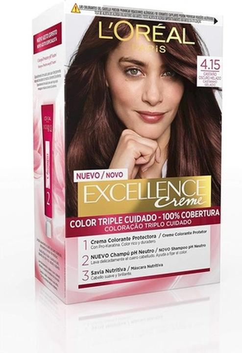 Produktbild L'Oréal Professionnel L’Oréal Professionnel EXCELLENCE Creme tinte #4.15-castaño oscuro helado (#4.15-castaño oscuro helado)