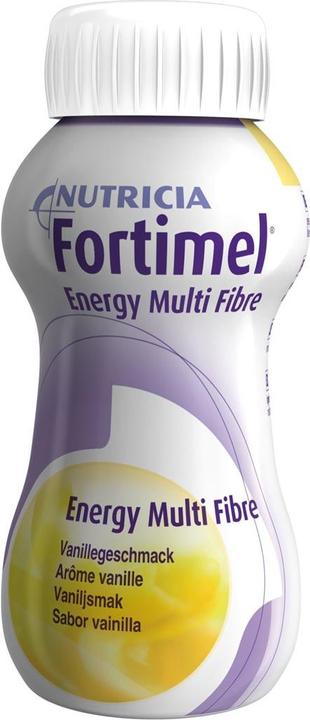 Actual product image Fortimel Energy Multi Fibre Vanilla (4x200ml) (Vanilla, Strawberry, Chocolate, 4 pcs., 965 g)
