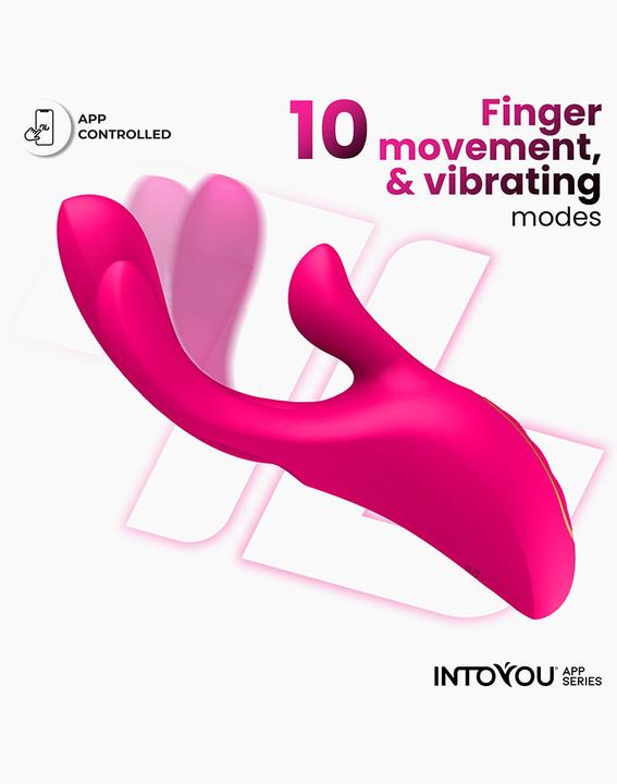 Produktbild IntoYou Derek - Vibe mit Fingerbewegung, 3 Motoren, App-gesteuert- Pink