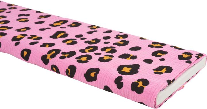 Produktbild Rico Design Krinkel-Musselin Baumwoll-Stoff "Acid Leo", 130 cm breit, Meterware