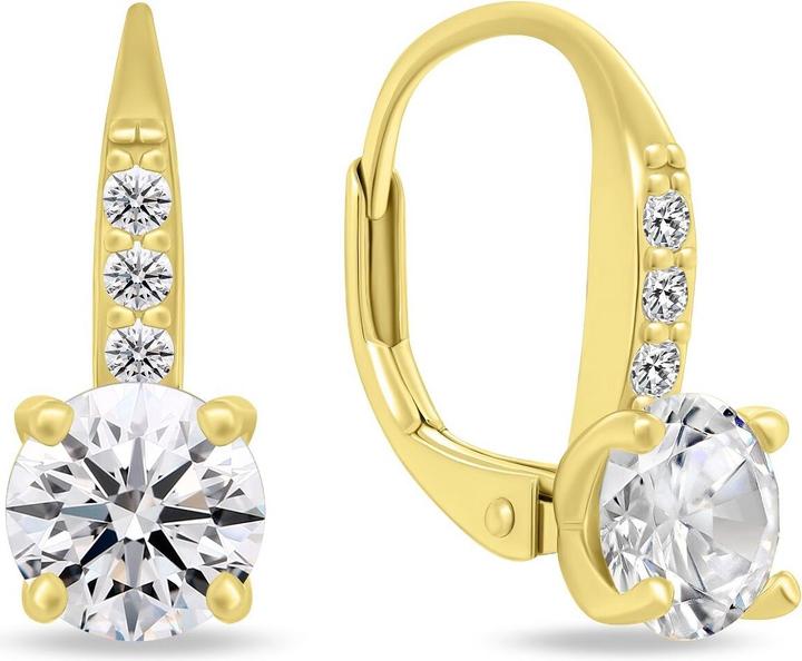 Produktbild Brilio Silver - Sparkling gold-plated earrings with zircons EA916Y