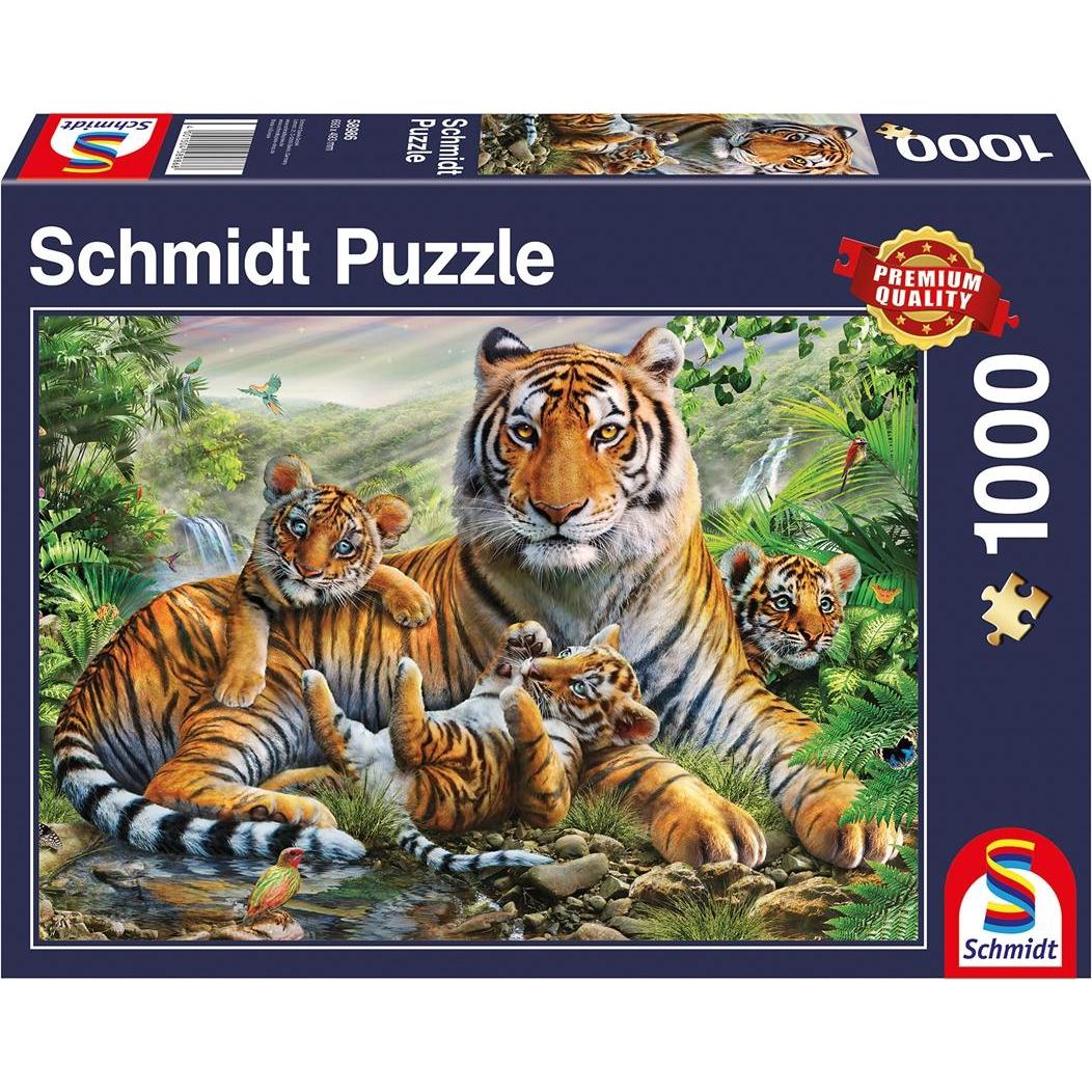 Schmidt Spiele Tiger und Welpen (1000 Teile)