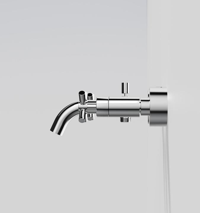 Actual product image Steinberg 250 series bath faucet, surface mounting, two-handle, 2 consumers, projection 203mm, 25011