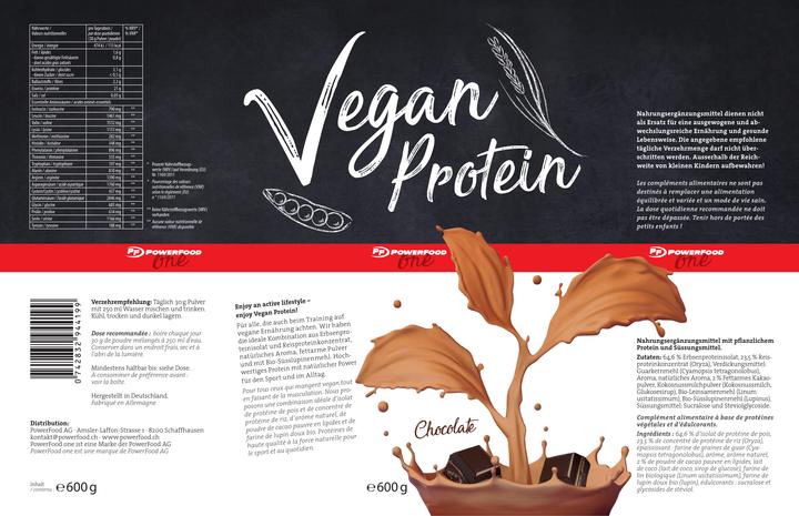 Image du produit Powerfood Protéines végétaliennes (Chocolat, 1 pcs, 600 g)