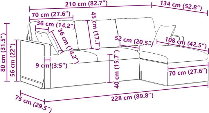 Produktbild vidaXL Modernes Sofa