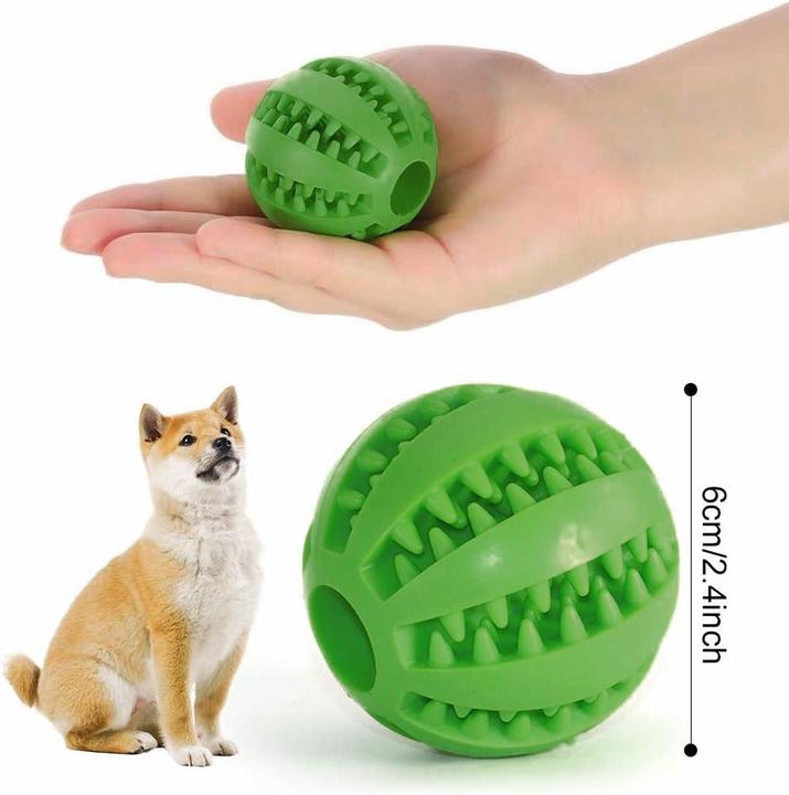 Actual product image Out of the blue Interactive dog toy rubber ball with food dispenser (Intelligence toy dog)