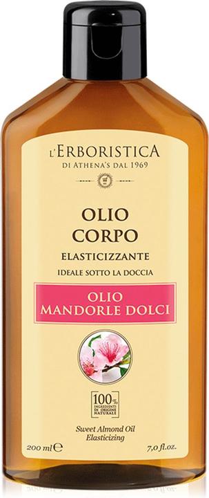 L'Erboristica di Athena's Bio Sweet Almond Oil 100% Pure Body Oil 200ml (Körperöl, 200 ml)
