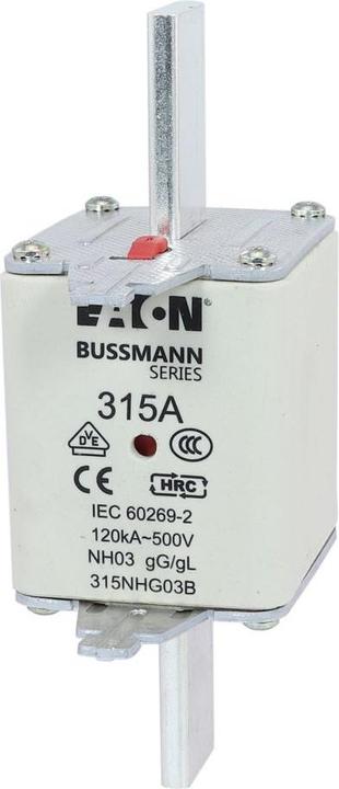 Eaton 315NHG03B NH-zekering met mechanische zekeringindicator Zekeringgrootte = D03 315A 500V 3st (315 A)