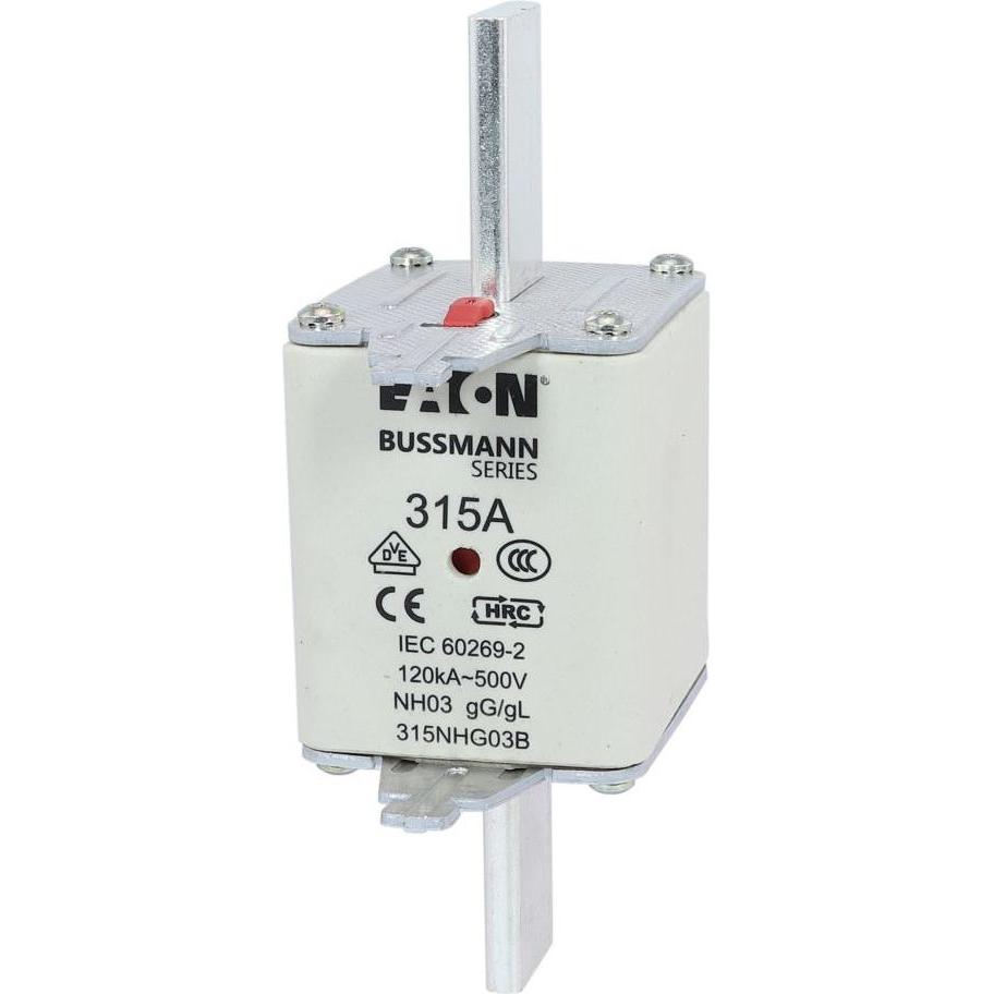 Eaton, Sicherung, 315NHG03B NH-Sicherung mit mechanischer Sicherungsanzeige Sicherungsgrösse = D03 315A 500V 3St (NH-DIN...