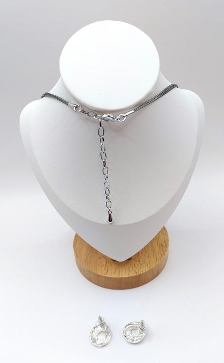 Immagine prodotto Signé Set di gioielli Signè in argento con 2 collane e orecchini rodiati No.23 (Metallo, Ottone rodiato in ottone rodiato)
