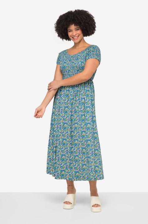 Produktbild Angel of Style Jersey-Maxikleid, Alloverdruck, gesmokte Büste, Halbarm (52)