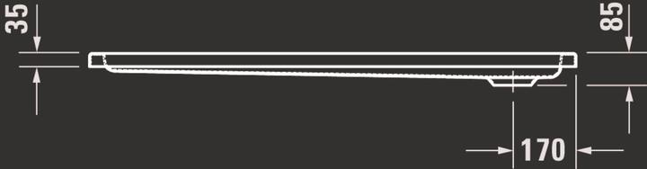 Actual product image Duravit Rectangular shower tray D-CODE with anti-slip, white 1300x900x85mm (130 cm, 90 cm)