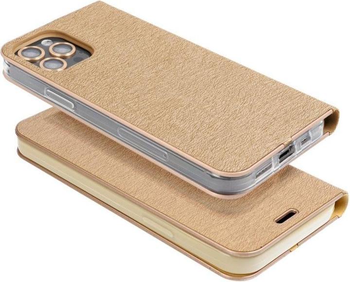 Actual product image OEM Book case LUNA Book Gold for SAMSUNG S21 FE gold (Samsung Galaxy S21 FE)