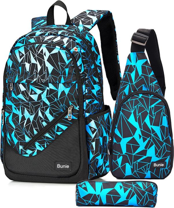 Image du produit Bunie Set sac à dos scolaire bleu (35 l)
