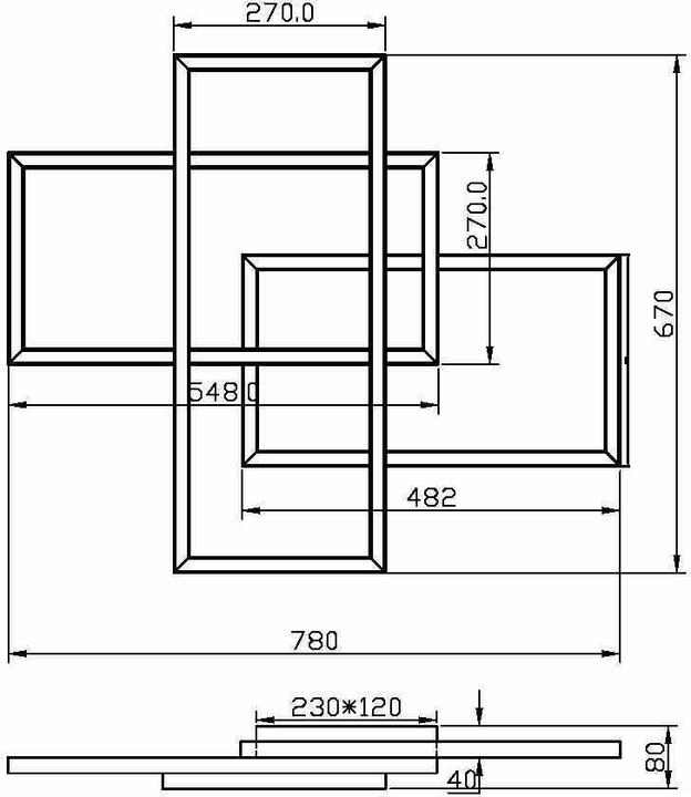 Produktbild Maytoni Deckenleuchte Line (2900 lm, E14)