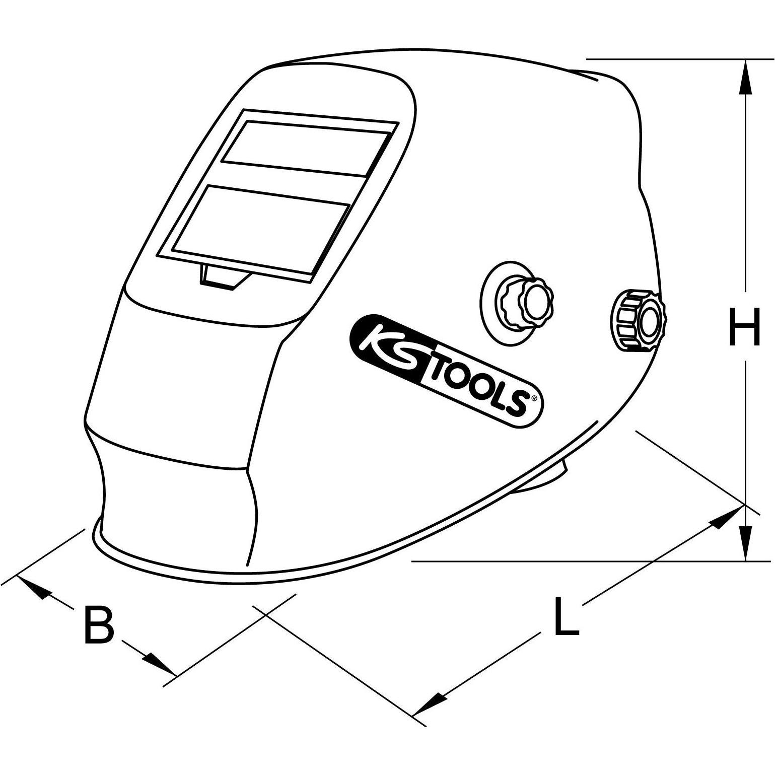 Thumbnail - KS Tools, Schutzbrille + Gesichtsschutz, Automatik-Schweisser-Schutzhelm, Racing Design