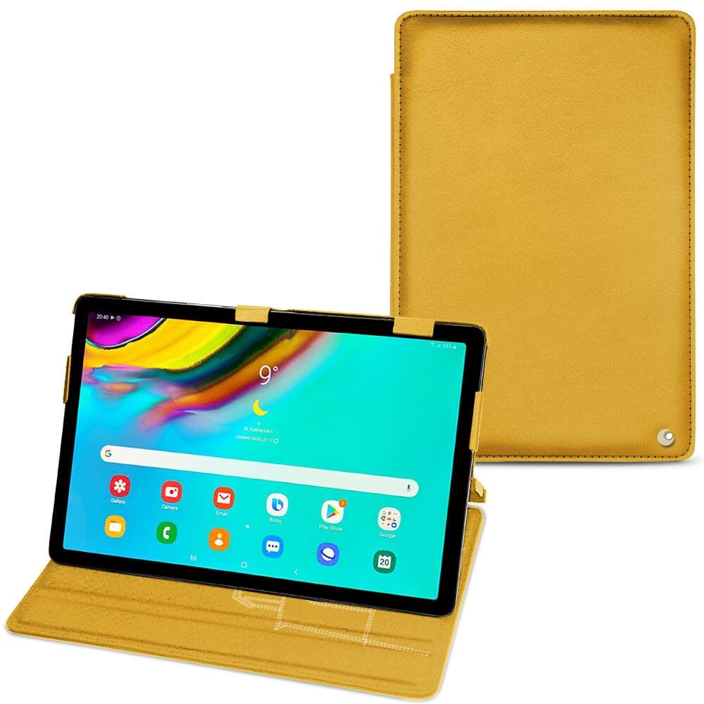 Noreve Lederschutzhülle horizontal (Galaxy Tab S5e), Tablet Hülle, Orange