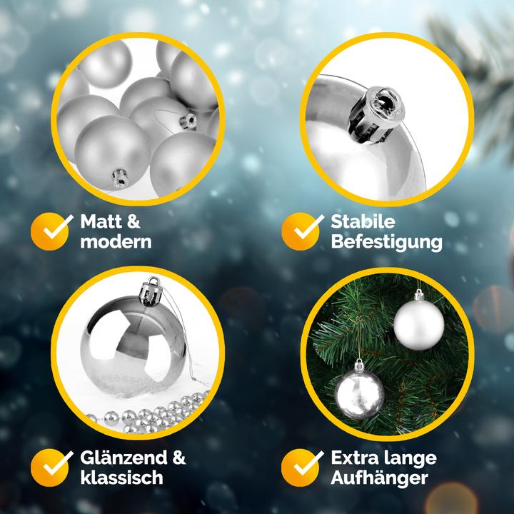 Image du produit Deuba 54pcs Boules d'arbre de Noël (54 -pièce)