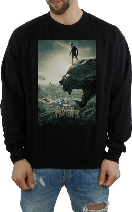 Actual product image Mens Black Panther Poster Cotton Sweatshirt (XXL)