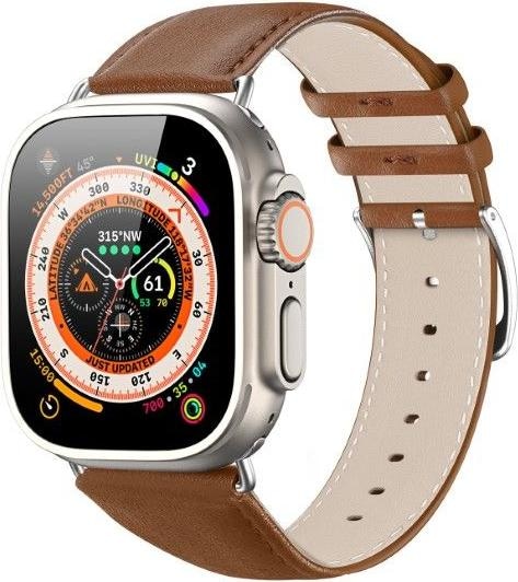 Actual product image Dux Ducis YS Series Genuine Leather Bracelet (42 mm, 44 mm, 45 mm, 49 mm, Genuine leather, Apple Watch Series 4, Apple Watch Series 5, Apple Watch Series 6, Apple Watch Series 7, Apple Watch Series 8, Apple Watch Series 9, Apple Watch SE, Apple Watch Ultra 2, Apple Watch Ultra, Apple Watch Series 1, Apple Watch Series 2, Apple Watch Series 3)