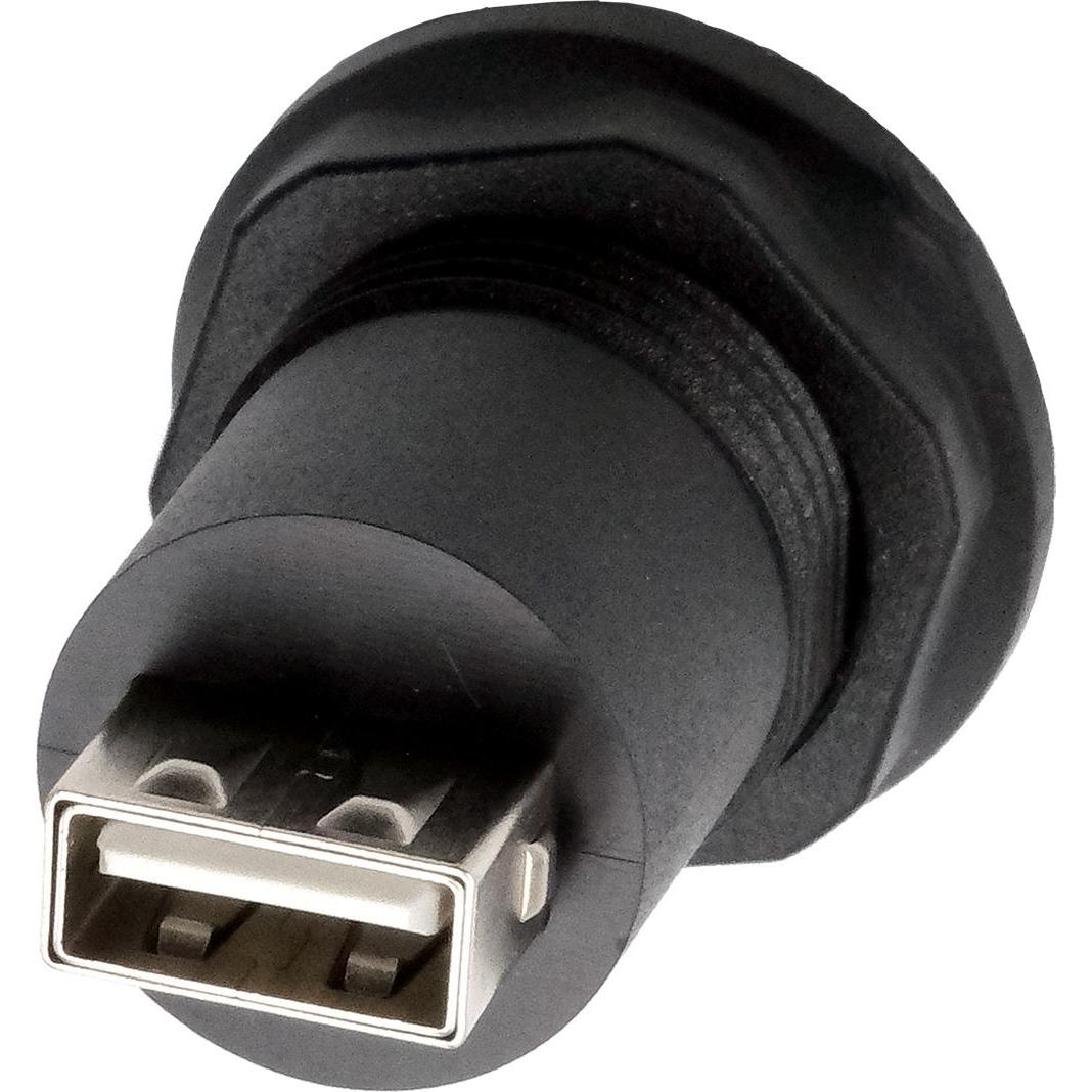 Thumbnail - Exsys Einbau-Adapter USB-A BU-BU (USB-A), Data + Video Adapter, Schwarz