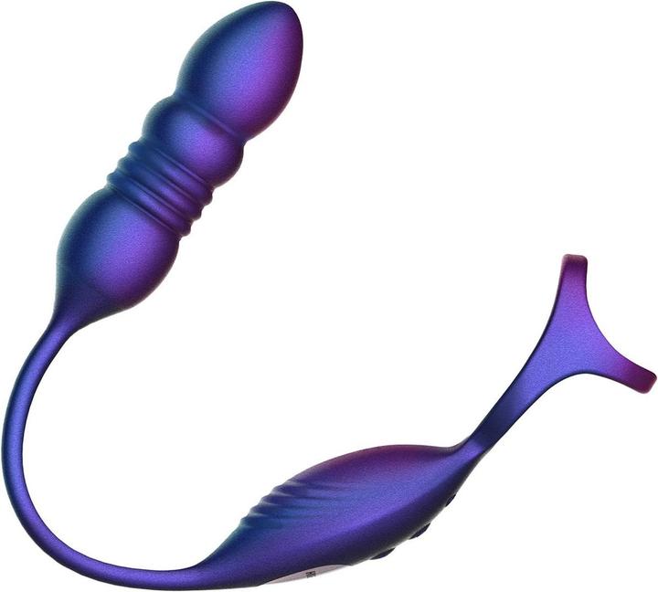 Productafbeelding Hueman Deep Impact Cock und Hodenring Lila (4 cm)