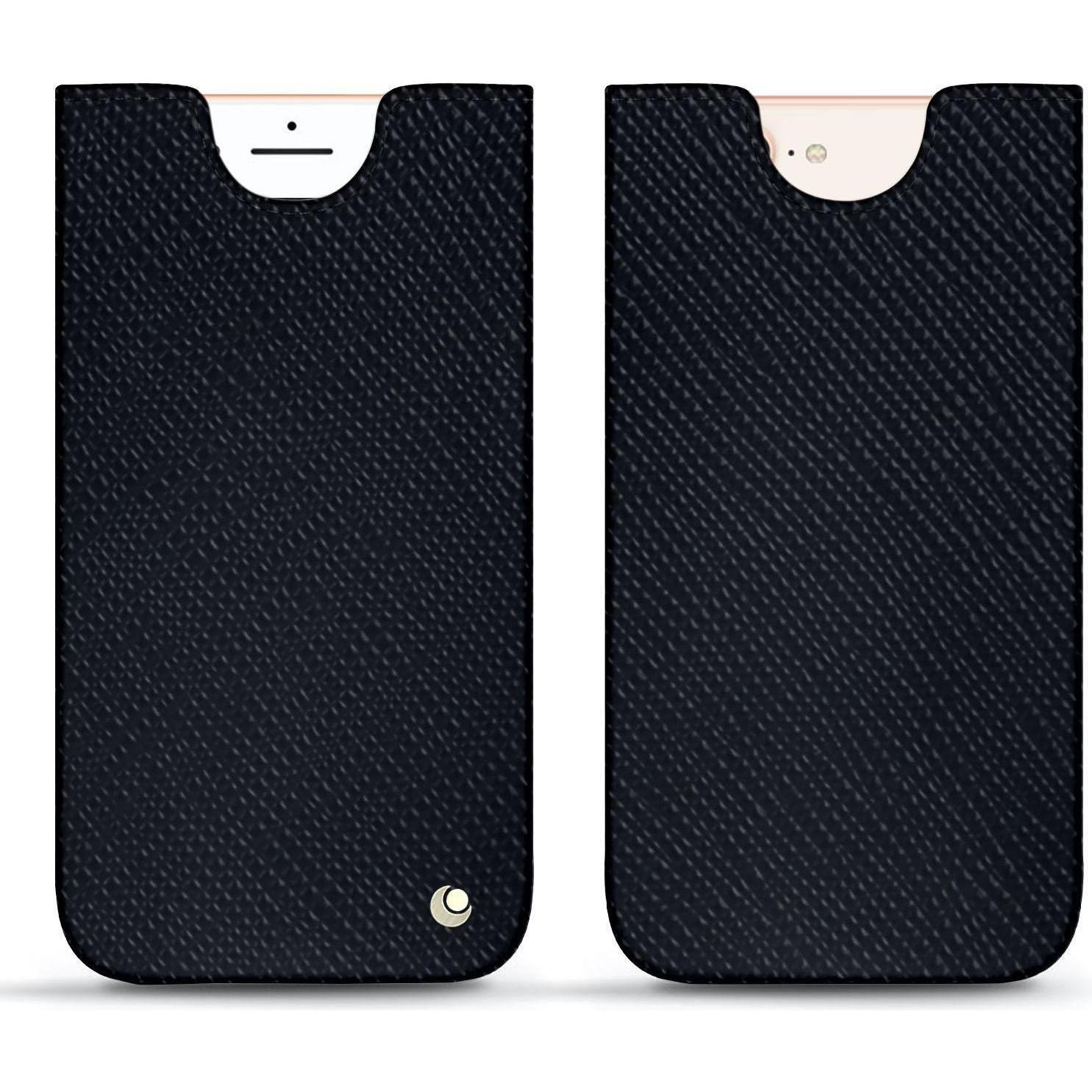 Noreve Lederschutzhülle (Apple iPhone 8 Plus), Smartphone Hülle, Schwarz